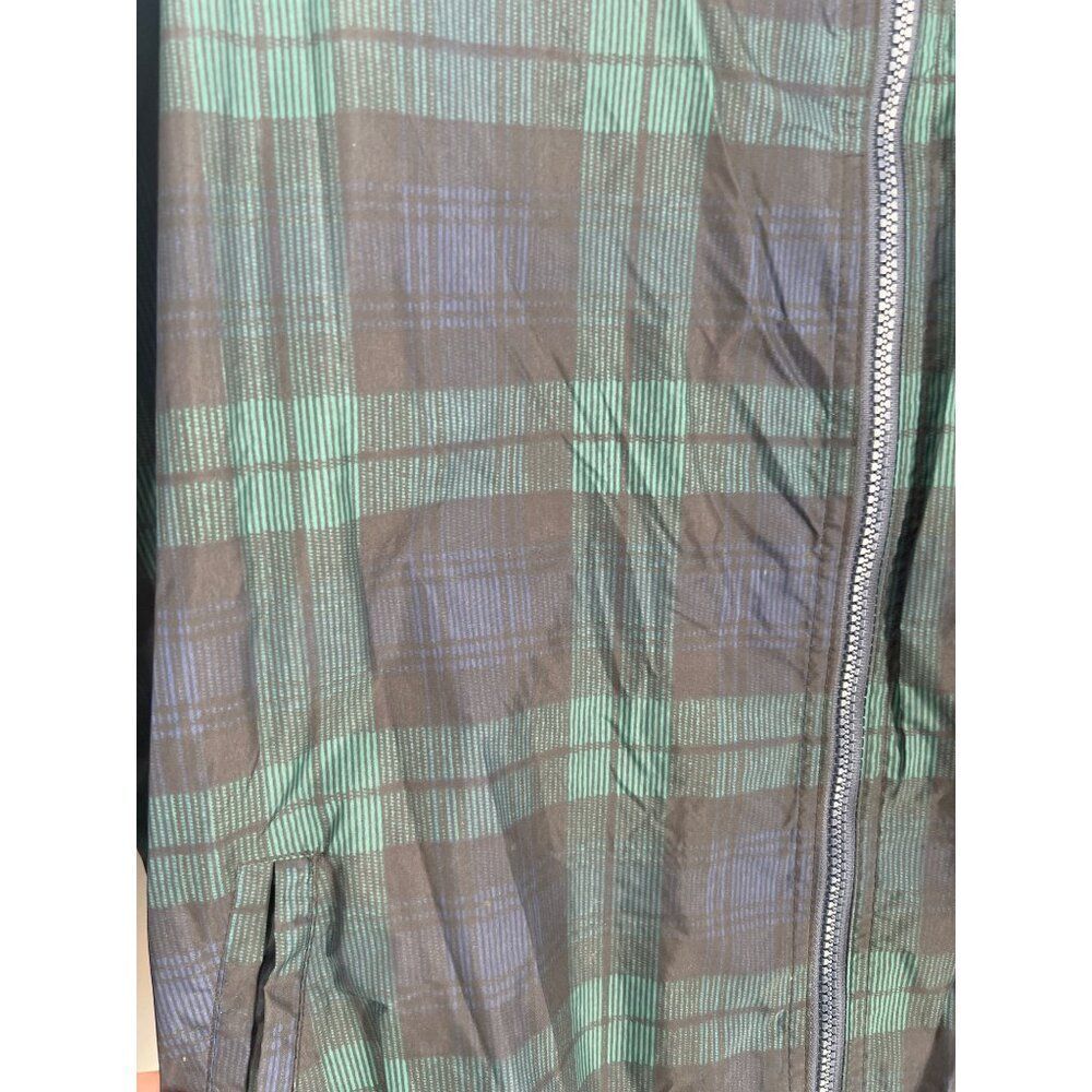 Vintage Jerzees Z Sport Windbreaker Jacket Plaid Pattern Zip Closure Nylon Mens - Picture 2 of 11